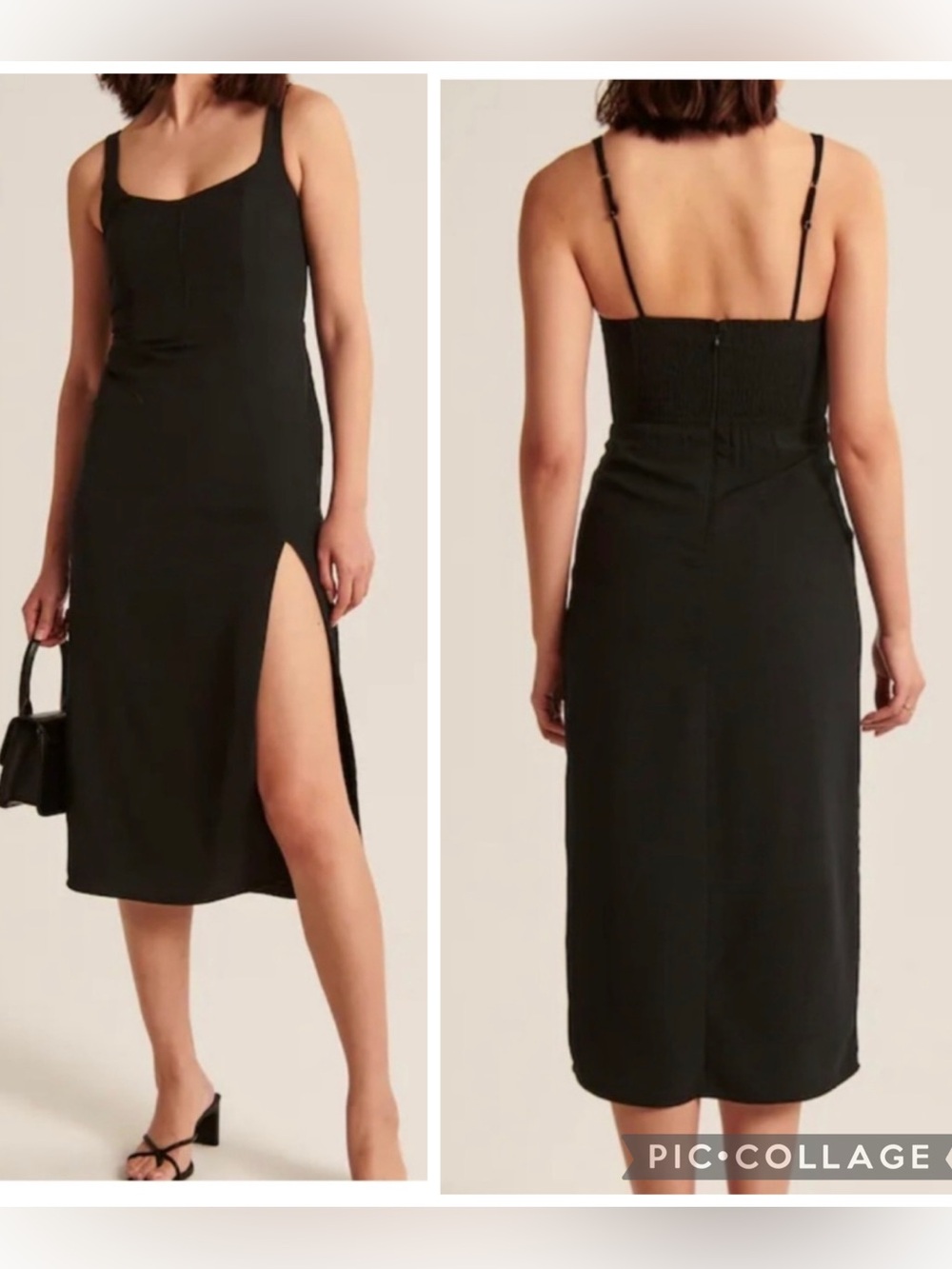 Abercrombie & Fitch Black Sleeveless Midi DRESS Size S